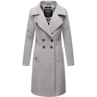 Navahoo Damen Mantel Trenchcoat Winterjacke Wintermantel B661 [B661-Wool-Zink-Grau-Gr.XXL] - XXL