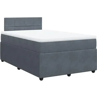 vidaXL Boxspringbett 120 x 200 cm Grau
