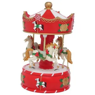 Boltze Home Weihnachtsmusikdose Jolyna 17 cm , Kunststoff , 10x17x10 cm , Dekoration, Weihnachtsdekoration