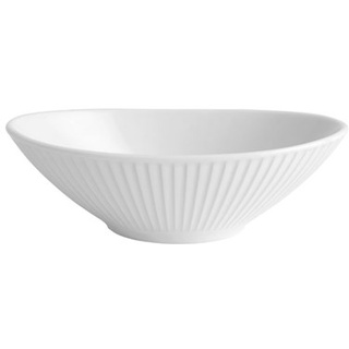 Pillivuyt Plissé Bowl oval 16 x 10 x 4.5 cm White