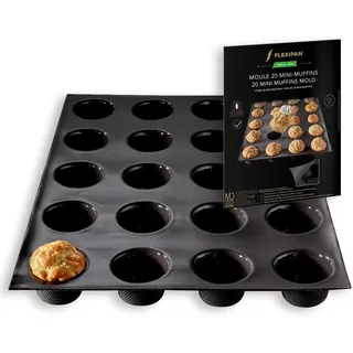 Silpat Flexipan Mini-Muffinform – die originale antihaftbeschichtete Mini-Cupcake-Form – von Weltklasse-Köchen vertraut – zertifizierte lebensmittelechte