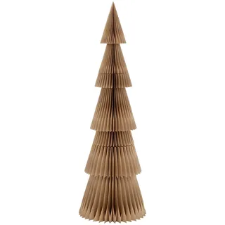 J-LINE - Weihnachtsbaum, faltbar, Papier, Beige, Medium