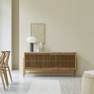 Isaure - Sideboard aus massivem Teakholz und Premium-Terrazzo 160 cm