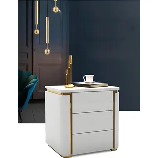 Nacht Tisch Konsole Beistell Tische Konsolen Kommode Schrank Regal Design Möbel - Weiß