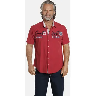 Kurzarmhemd JAN VANDERSTORM "Kurzarmhemd FREYDIS", Herren, Gr. 7XL, weit, rot, Obermaterial: 100% Baumwolle CO., Hemden Kurzarmhemd