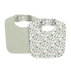 Alvi® Lätzchen 2er Pack Petit Fleurs grün/weiß, One Size
