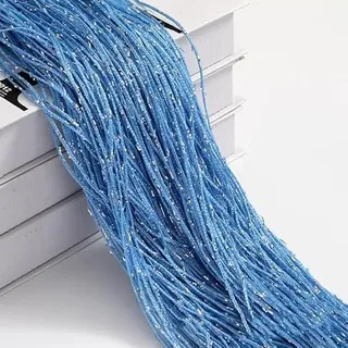 2 Stücke Fadengardinen 100 x 200 cm Fadenvorhang Türvorhang Fäden Fliegenvorhang Raumteiler Tür Vorhänge Hintergrundvorhang Seilvorhang Dekovorhang für Party Hochzeit Raumdekoration -Himmelblau