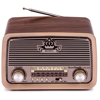 Kooltech Cprindie Vintage Radio - Brown