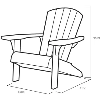 KETER Troy Gartensessel 91 x 81 x 96,5 cm anthrazit
