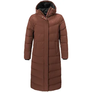 Schöffel Daunenmantel "Down Coat Style Vindave WMS" aus Polyester, sportlicher Stil, winddicht, braun