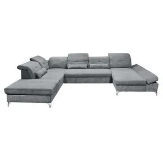 MID.YOU Wohnlandschaft Polyester 3-Sitzer Grau