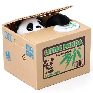 Xrten Elektronische Spardose, Elektronische Panda Sparbüchse für Kinder und Erwachsene, Kleine Sparkasse Gelddose Geschenk für Kinder für Kleingeld