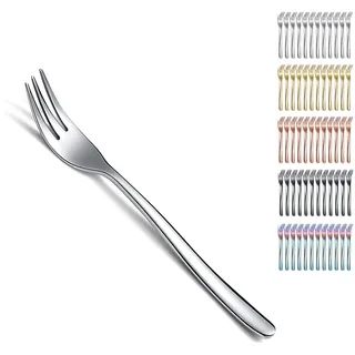 Kyraton Dessertgabeln 12 Stück 15.6cm, Edelstahl Gebäck Gabeln Set, Obst Gabeln, Vorspeise für Haus, Hochzeit, Party, Café, spülmaschinenfest