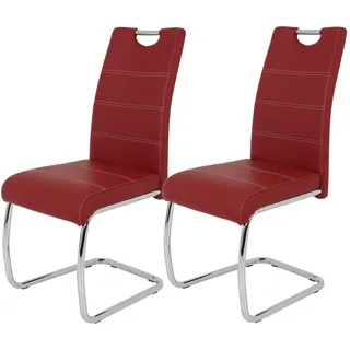 Hela Esszimmerstuhl Flora Kunstleder rot 2er Set