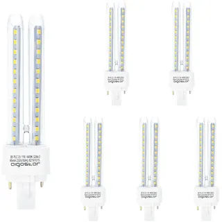 Aigostar Led Kaltweiß 11W PLC G24d-3 Leuchtmittel Mains Birne Lampe 6500K 1070 Lumen Abstrahlwinkel 360 Grad 2U Glühbirnen 5 Stücke Energiesparend