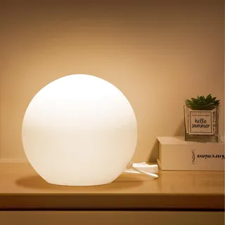 NewBiz Bri 10 Zoll Tischleuchte mit Glaskugel-Design – Stilvolle Kugelleuchte für Schlafzimmer, Wohnzimmer und Bücherregal. Modernes Design, perfekt für die Wohndekoration. Ohne Leuchtmittel.