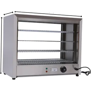 Speisenwärmer, 4-stufiges Design, einstellbarer Temperaturbereich, Silber, 4-stufig