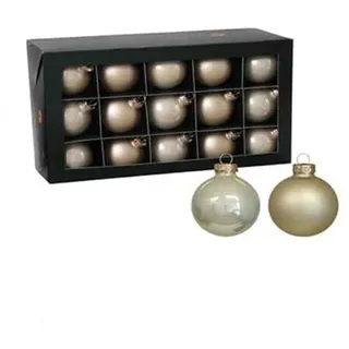 30 STK Weihnachtskugeln Champagner Opal 57mm groß Glas beige Gold Creme Christbaumkugeln o2711 Weihnachtsdeko Christbaumschmuck Kugeln Glaskugeln 5,7cm EDEL