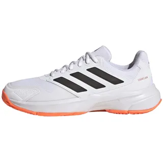 adidas Courtjam Control 3 Tennis Shoes, Ftwr White/core Black/Lucid Orange, 44