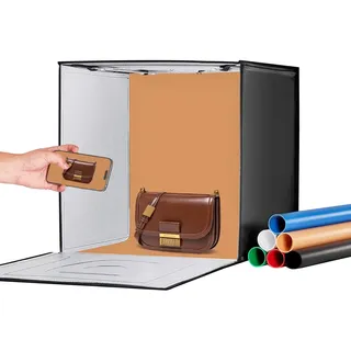 Vevor Fotobox 600x590x600mm Fotostudio, Set 40W Lichtbox Fotografie 5600K 160LED