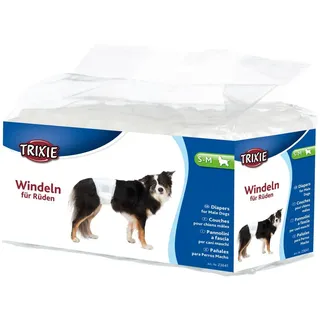 Trixie Windeln für Rüden Hundewindel 12 Stück Weiß S–M