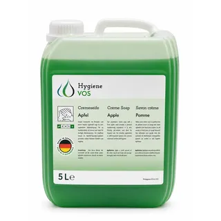 Hygiene VOS Cremeseife Apfel 5 Liter milde Waschlotion Seifencreme für alle gängigen Druckspendersysteme und Seifenspender