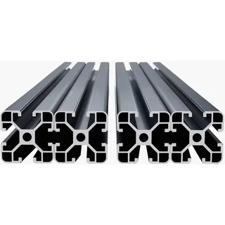 Vevor 4er Set 600 mm T-Nut 4040 Aluminium-Strangpressprofil, eloxierte Linearschiene nach europäischem Standard, Nutenprofil für 3D-Drucker, CNC-Maschine DIY, Lasergravur, Schwarz