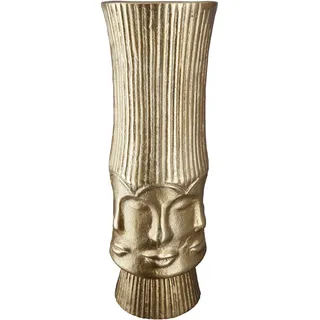 GILDE Dekovase »Face« Vase aus Aluminium, Dekoobjekt, goldfarben
