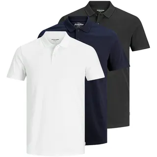 JACK & JONES Jjebasic POLO Ss 3PK Mp Noos, Navy blazer Large 3er Pack)