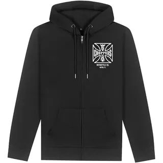 West Coast Choppers Atx Cross Reißverschlusspullover - Black / White - L