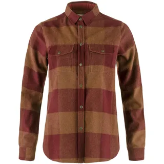 Fjallraven 90835-215-347 Canada Damen-Shirt W Shirt Autumn Leaf-Bordeaux Rot, Größe L, Herbstblatt-Bordeauxrot, Large