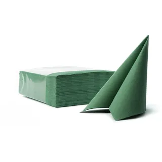 VelaHub Soft Point 50, Hochwertige, Einwegserviette, 38x38 cm, 1/4 Falz, Grün
