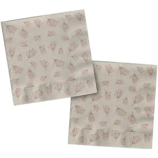 Folat 24998 Baby Shower Deko, Babyparty, Rosa, WeißServietten - Blooming Baby Girl - 33 x 33 cm - 20 Stück