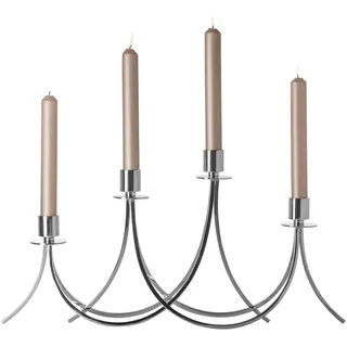 Fink Kerzenleuchter LILANA Aluminium/Edelstahl Silber