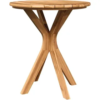vidaXL Bistrotisch Braun 70 x 70 x 75 cm Teak-Massivholz - Braun