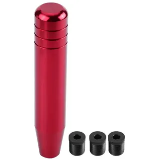 DEWIN Aluminium Schaltknauf, 18cm Universal Aluminiumlegierung Auto Manueller Schaltknauf Griff Schalthebel Rot