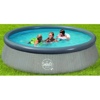 Quick Up Pool 366 x 91cm - Rattan dunkel - Schwarz
