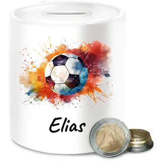 Spardose - Fußball Geschenk Fußballer I Geschenkidee Fußballfan I Fußballerin Geschenk - Unisize - Weiß - Geschenke Fuer Jungen Fussball fußball-spardose fußballfans Ball spardosen