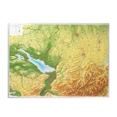 Georelief 3D Reliefkarte Bodensee - ohne Rahmen - groß