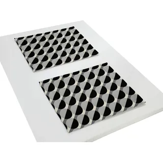 Adam Platzset "Circles" GOTS organic,zertifiziert durch CERES 0242Made in Germany, dunkelgrau, hellgrau, schwarz