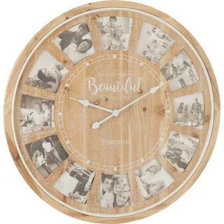 Manahee Design | Wanduhr aus natürlichem Holz | 4,5 x 80 x 80 cm