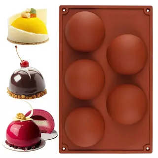 1 Stück Schokoladenform Silikon Halbkugelform, Ø 7.2cm Halbkugel Silikonform, Silikon Halbkugelform für Schokolade Mousse für Kuppelmousse, Schokoladenkugeln, Eiskugeln, Kuchendekorationskugeln