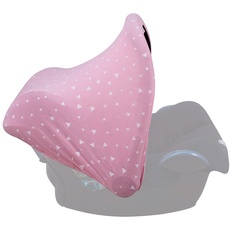 JYOKO KIDS Universal Sonnenschutz Sonnenverdeck kompatibel mit Maxi Cosi, Babyschalen oder Kinderwagen, gruppe 0 Autositz, geeignet für die meisten Marken (Pink Sparkles)
