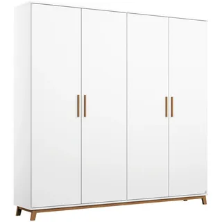 Rauch Drehtürenschrank Carlsson 181 x 203 x 53 cm Weiß/Braun