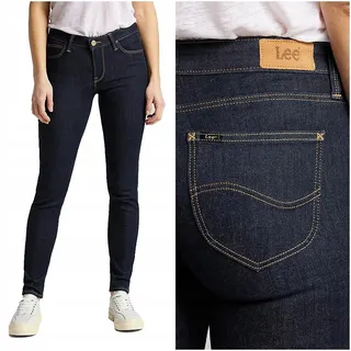 Lee Scarlett Rinse Marineblau Damen Skinny Jeans W27 L33 - Blau