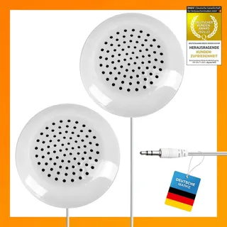 Goods+Gadgets KopfKissen Lautsprecher 5 x 40 cm Weiß