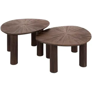 KAWOLA Inka Braun Teakholz 50 x 43 x 60 cm