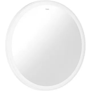 hansgrohe Xarita Lite S Spiegel, runde LED-Beleuchtung, 700x30x700mm, Wandschalter, 54966700, Farbe: Mattweiß
