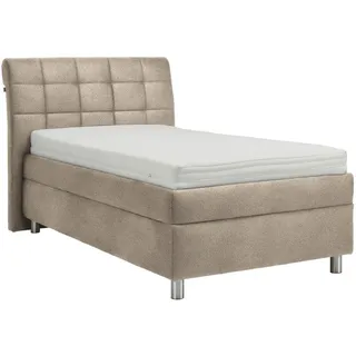 Esposa Polsterbett , Greige , Textil , Birke , Schichtholz , H3 , Höhe ca. 19 cm , 100x200 cm , Über- und Sondergrößen erhältlich, Bezug abnehmbar/waschbar, Ober- und Unterseite versteppt, wendbar, atmungsaktiv,Über- und Sondergrößen erhältlich, Bettkasten, gepolstertes Kopfteil, Stoffauswahl, in verschiedenen Größen erhältlich,Federholzleisten verleimt, Federleisten mit Duokappen, verstellbar , Schlafzimmer, Betten, Polsterbetten