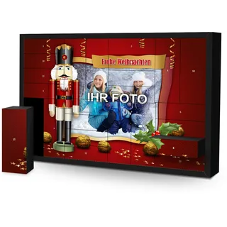 printplanet - Schachtel-Adventskalender zum Befüllen mit eigenem Foto Bedruckt - Rahmen 5-2026